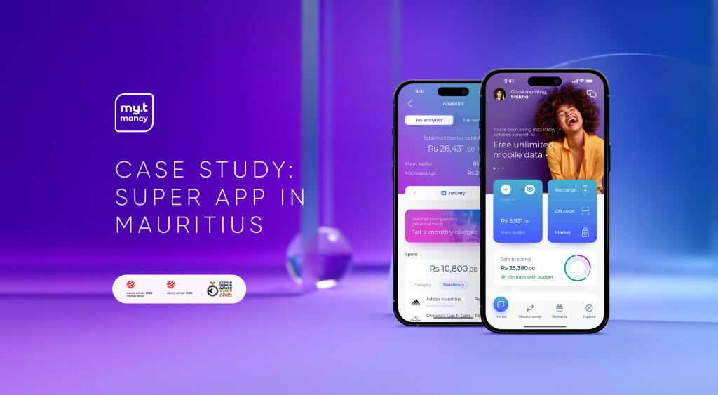my.t money UX Case Study: Banking Super App Design to Modernize Mauritius